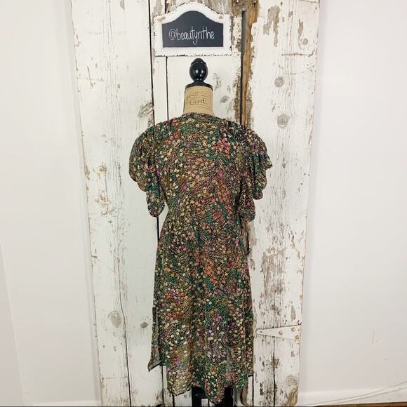 Anthropologie Akemi + Kin Valencia black floral dress - Picture 3 of 7